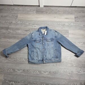 J.Crew NWT Men's Denim Trucker Jacket Light Wash XL